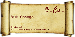 Vuk Csenge névjegykártya