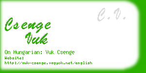 csenge vuk business card